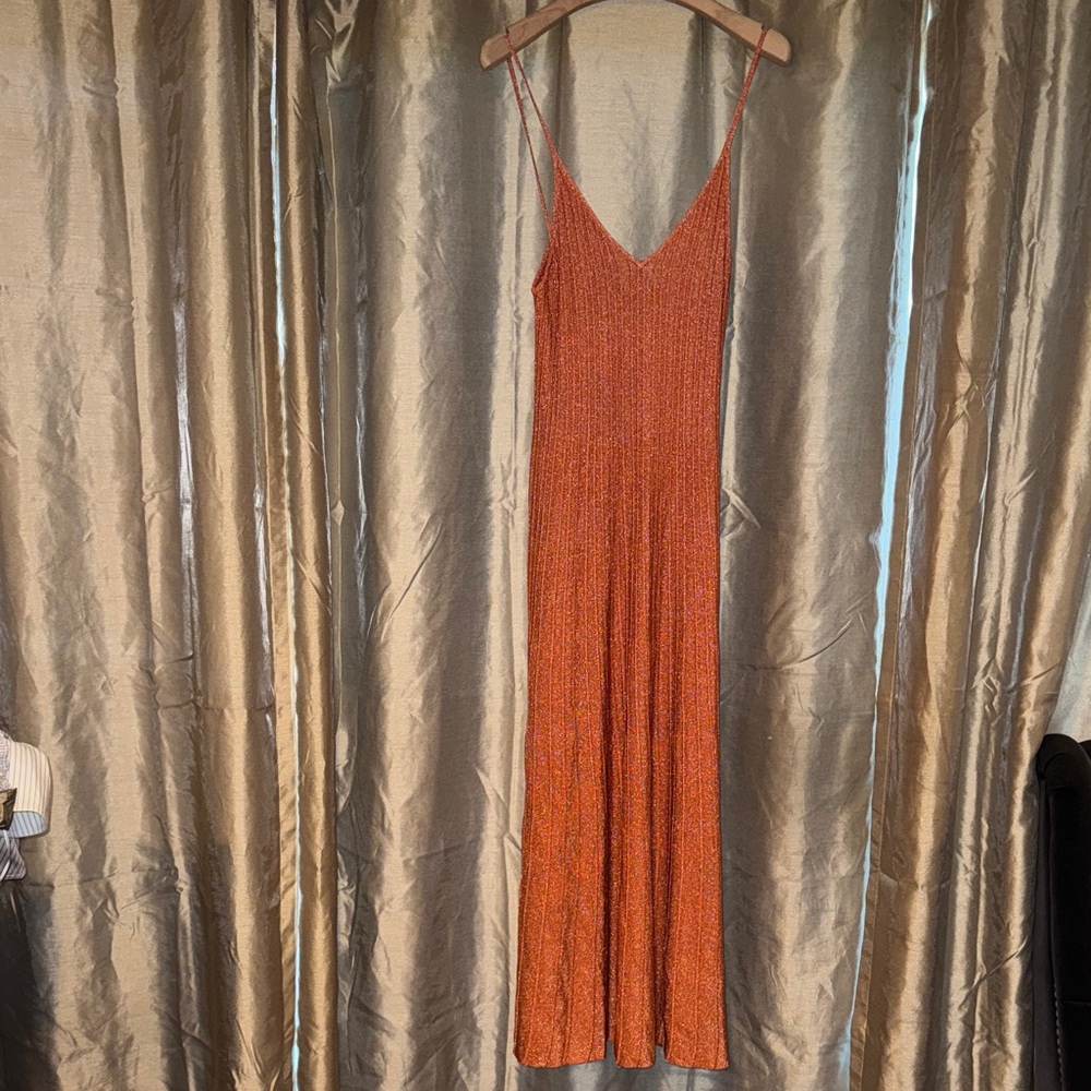 Chic Orange Maxi Dress